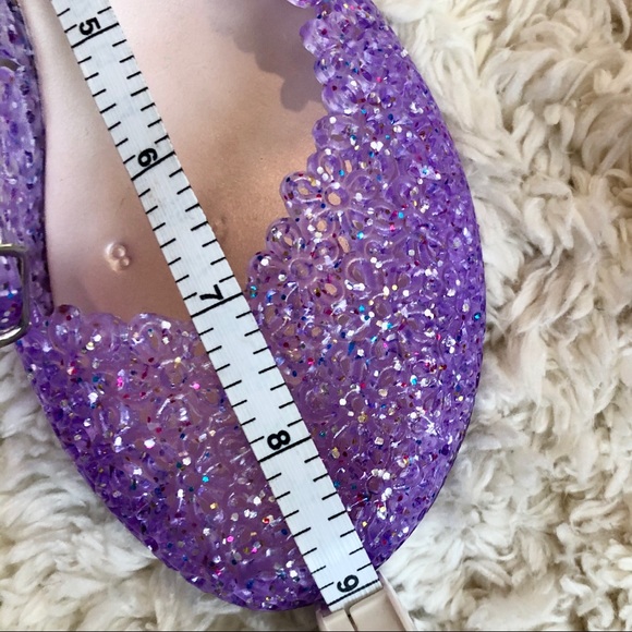 ☘️3/$25 SALE! Sparkly Comfy Cute Low Wedge Jellies - Picture 4 of 9